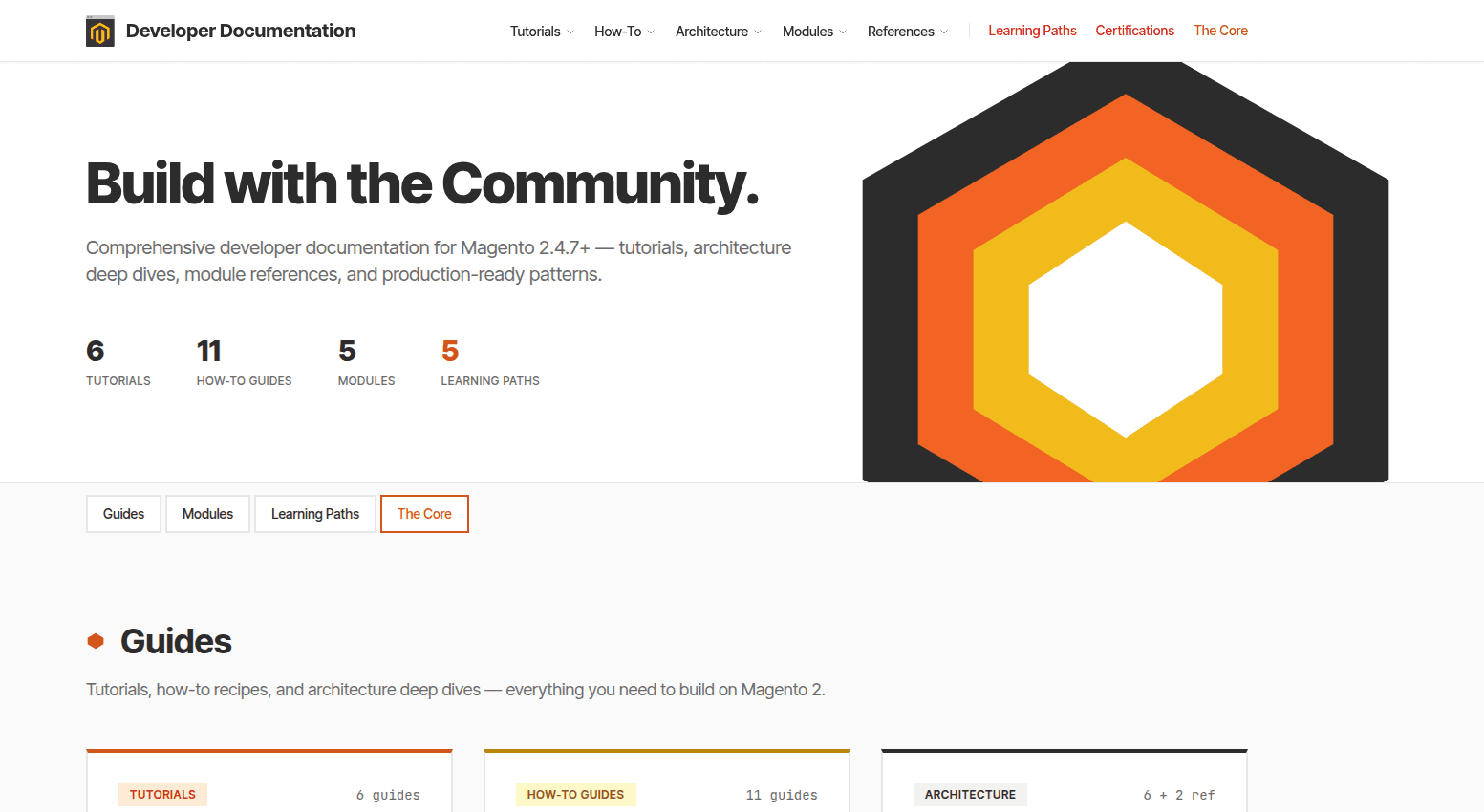 Magento Developer Documentation site — Build with the Community